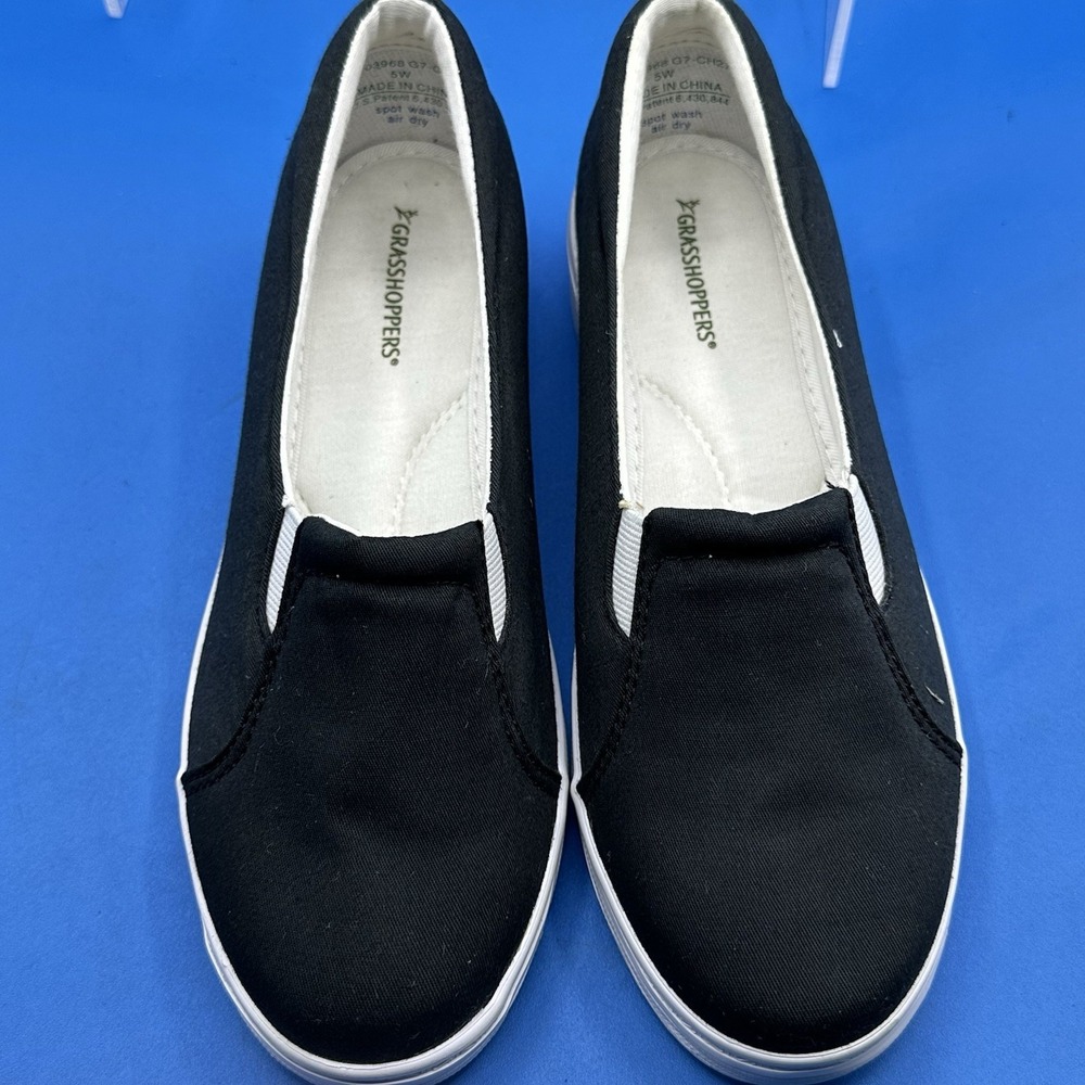 Grasshoppers Women's Comfort Shoes Slip On Black - Size 5 WIDE (EF03968) - Picture 2 of 7